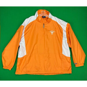 Pro-Player NCAA Tennessee Windbreaker Men's 2XL Orange / White Pockets 1/4 Zip